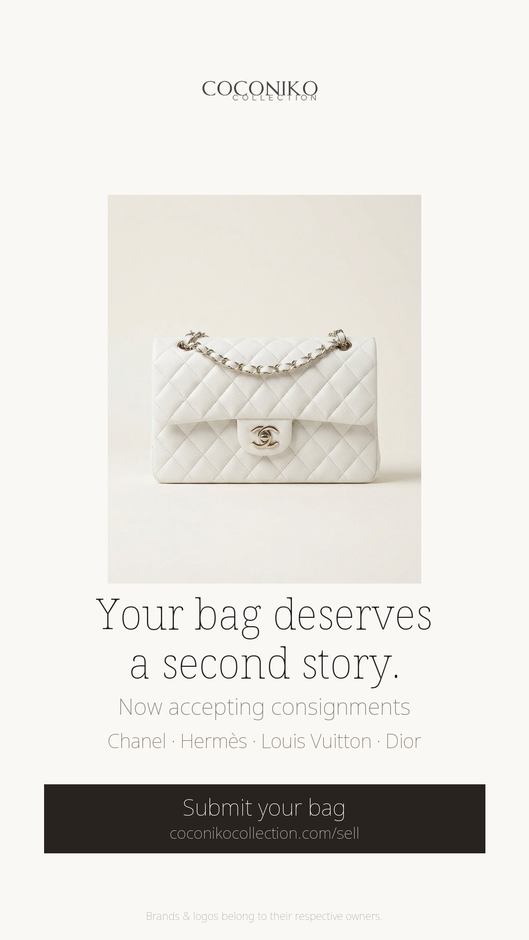 Coconiko Collection — your bag deserves a second story, now accepting consignments